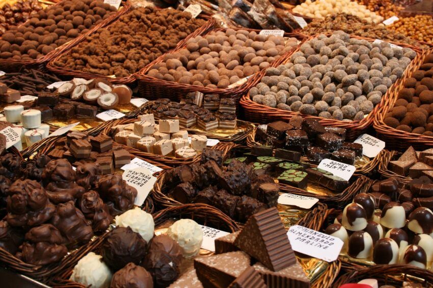 A chocolate market