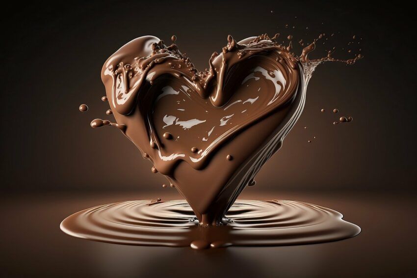 A milk chocolate heart.