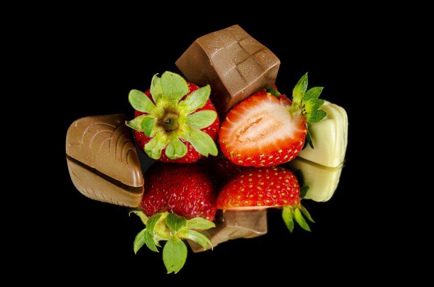 strawberries and chocolate